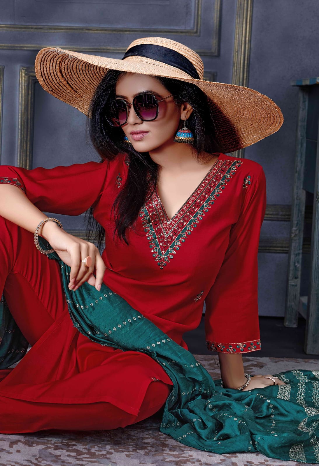 Zia By We Designer Roman Silk Kurti With Bottom Dupatta Catalog
